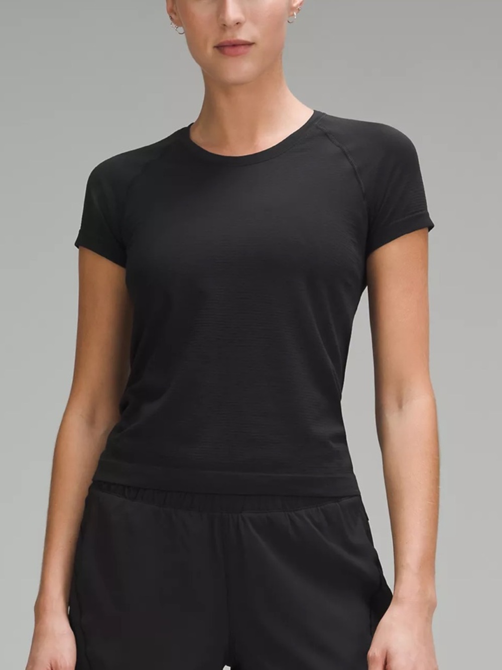 lululemon athletica Black Short Sleeve Crew Tee